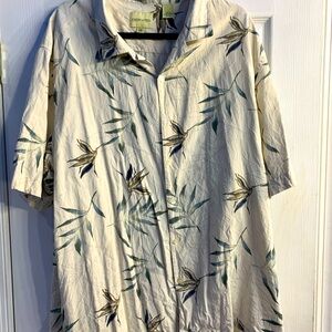 Joseph & Feiss Mens Short Sleeve Button up Dress Shirt 100% Silk XXL